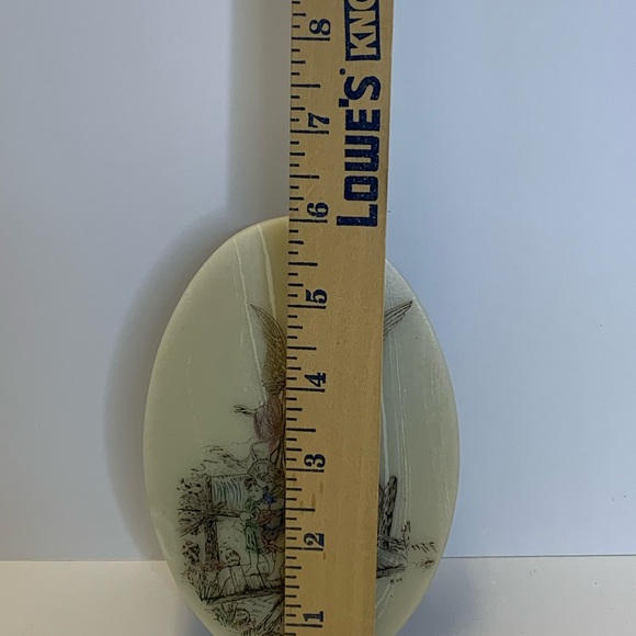 Guardian Angel with Children on Bridge Etched on Cultured Marble Pink - Picture 4 of 4